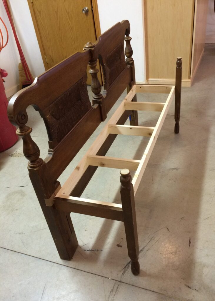 building headboard bench frame