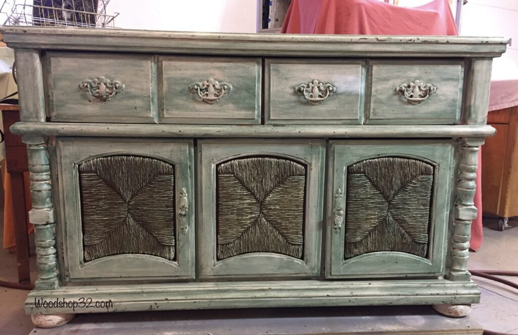 old hutch in rough condition