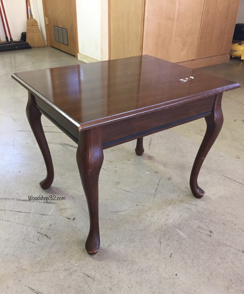 old brown end table