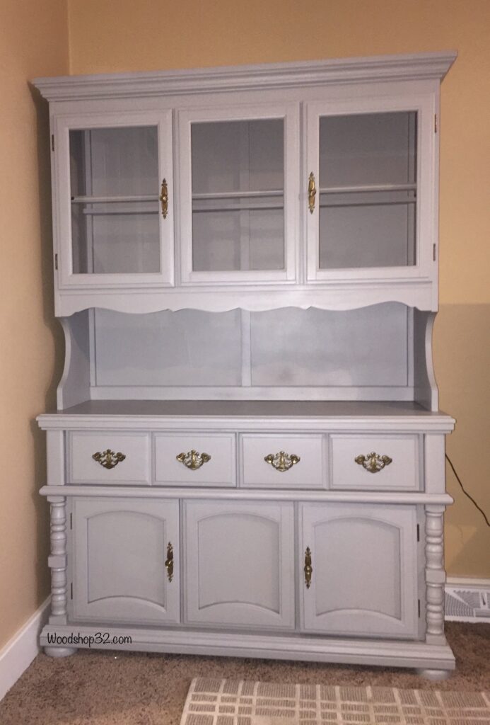 repurposed painted modern farmhouse hutch