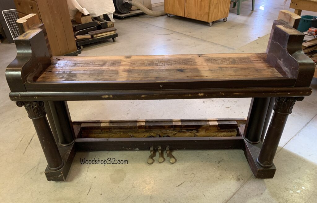 repurposed antique piano