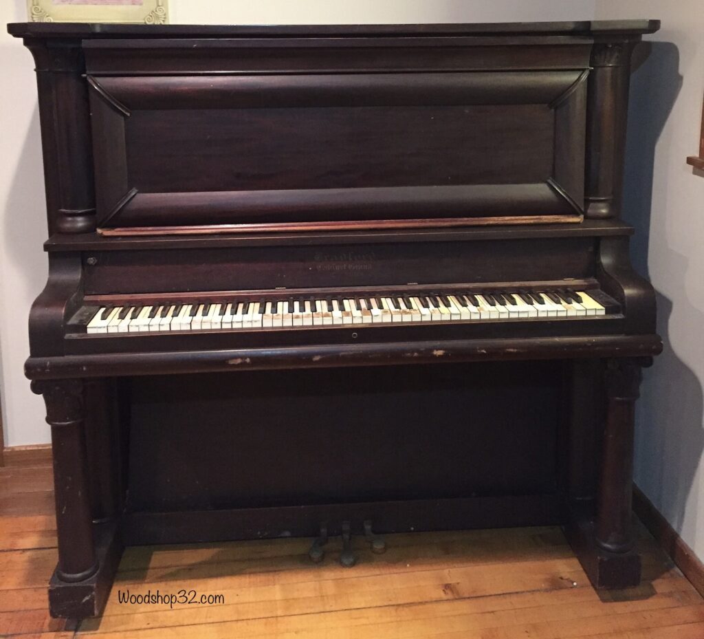 upright antique piano