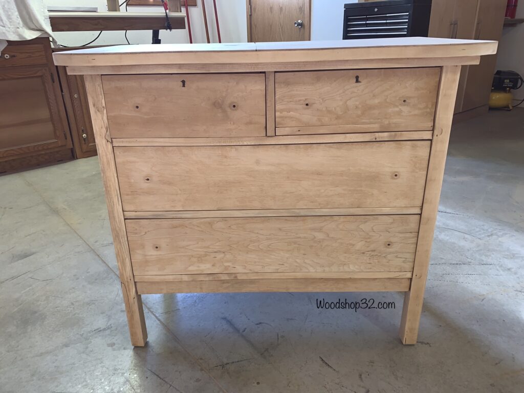 sanded antique vintage dresser