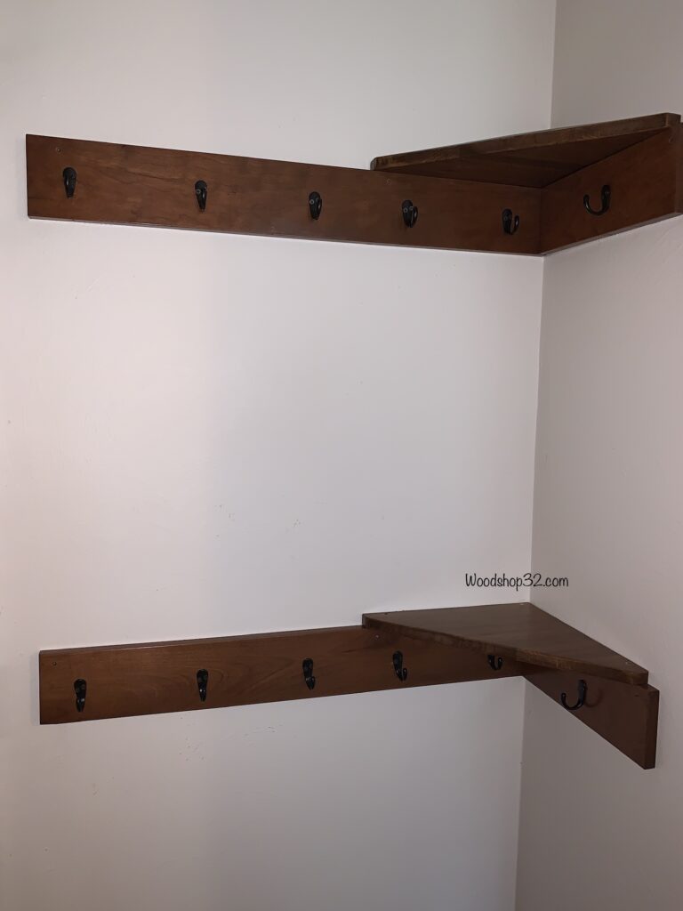 wall shelf behind the door idea