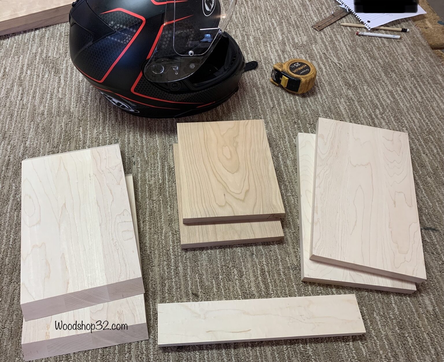 Motorcycle Helmet Holders - Woodshop32