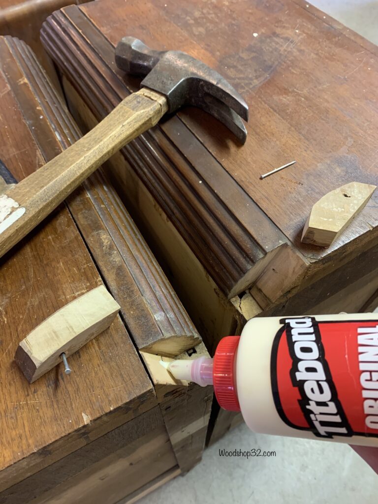 repairing antique vanity dresser